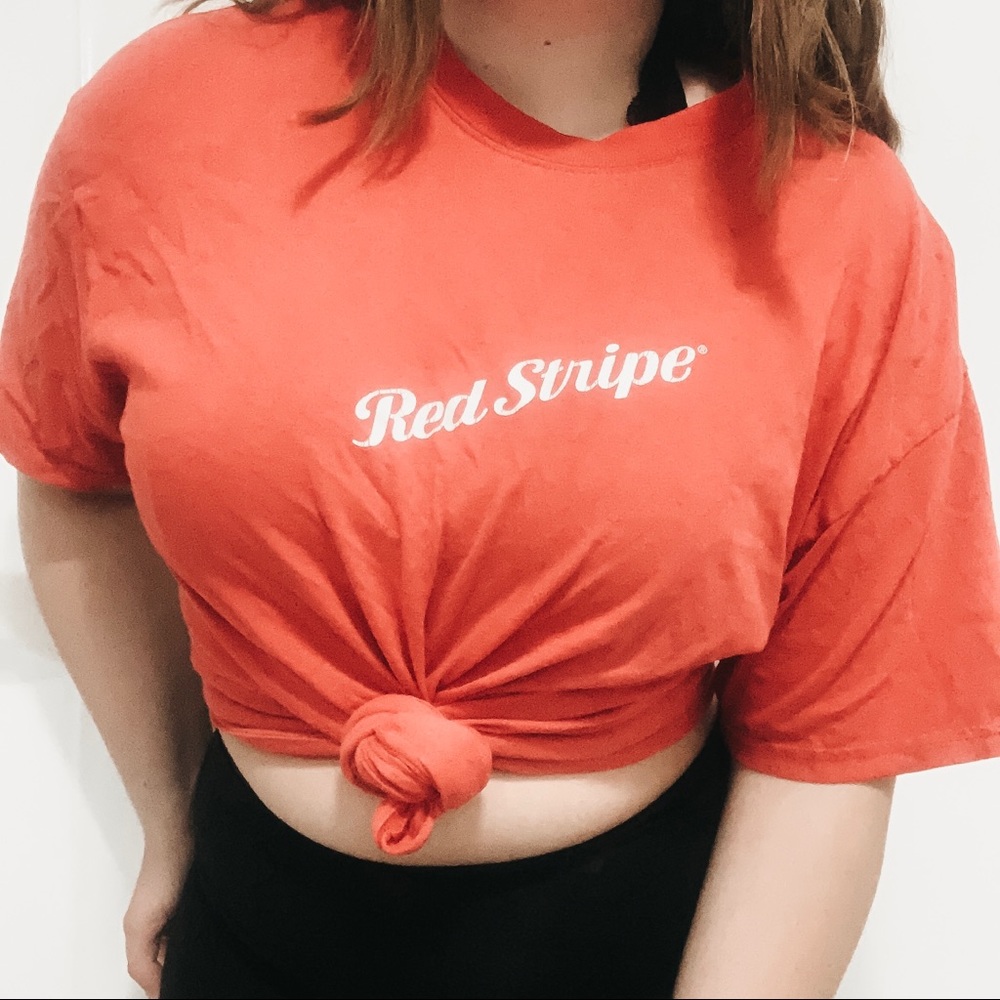 🌵Red Stripe Vintage Style Tee